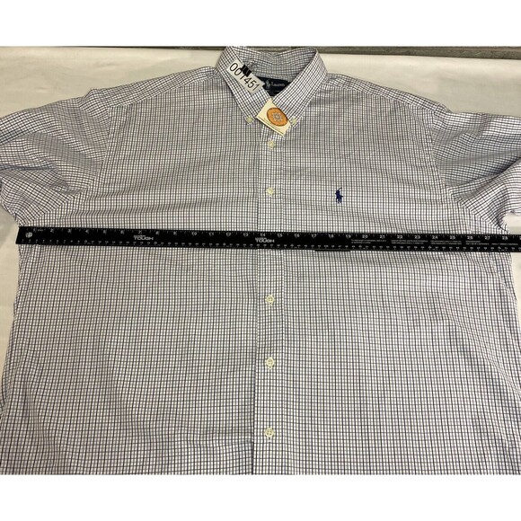 Ralph Lauren Blake Shirt Mens XL Blue Flannel Plaid Preppy Corpcore Button Down - Picture 10 of 15